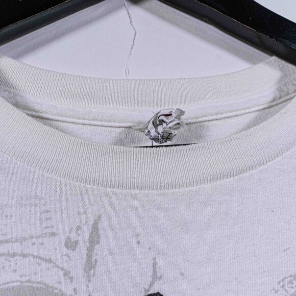 Skull Wings AOP Mall Goth T-Shirt XL Y2K Streetwear Skate Grunge - Picture 5 of 6